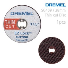 벌크낱개)드레멜 EZ LOCK 원터치 주축전용 38mm 미니 초박형 틴커팅 절단석 1-1/2인치 1장단위 판매 SC409, 1개