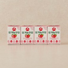 서울우유 유기농 멸균우유 딸기 120mlx4팩, 120ml