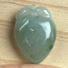 采禪手作 天然翡翠A貨 A1399-6壽桃 飄花 22*15.6*6mm