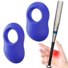 AISHAIDO 프로 타자용 야구 엄지 가드 2팩 타자 훈련 보조 도구 및 소프트볼 배팅 그립 액세서리 장비 배트 스팅 감소 - 블랙 색상 277487, 블루