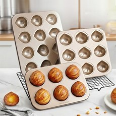 상하이 버터떡 마들렌틀 밤틀 6구 9구 12구 베이킹 오븐용 홈카페 쉐프메이드, 1개