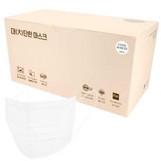 대단한마스크 그란데 비말차단 마스크 특대형 KF-AD, 50매입, 1개, 쿨화이트