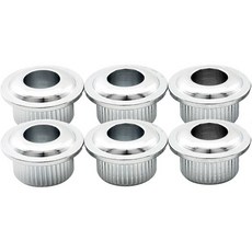 뮤직릴리 프로 6mm 10mm 빈티지 모던 사이즈 기타 튜너 변환 부싱 튜닝 페그 어댑터 페룰 골드 6개 세트 2325018, Chrome, 1개