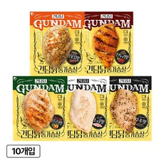 건담닭 통가슴살 5종 혼합, 100g, 10개