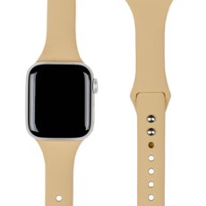 모할랩 애플워치 3/4/5/6/7/8/9/SE 호환 슬림 실리콘 더블 단추 스트랩 + 보호필름 1p 세트, 05 카멜, 45mm