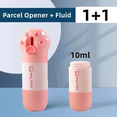 소포 상자 오프너가있는 종이 교정 개인 안티 보호 고양이 정보 유체 신원 엿보기 지우개, 1 Opener 2 Refill