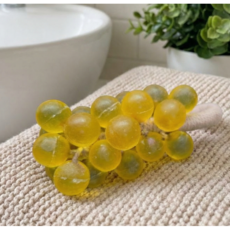 틱톡 상품 실물 같은 크리스탈 포도 모양 수제 DIY 아로마테라피 비누, 노란색 25개알 입 - 레몬향, 1개