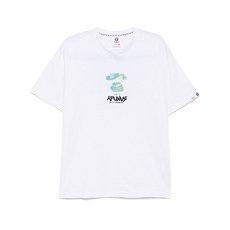 에이프바이베이프 로고 프린트 티셔츠