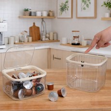 우주선 커피 캡슐 보관함 홈카페 차 티백 정리함 네스프레소 버츄오 일리 호환, 우주선 캡슐 커피 보관함, 1개