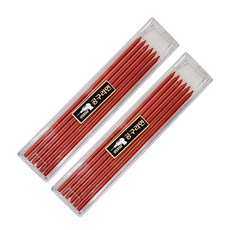 공구라면 ( 09RM ) 마킹펜심 목공펜 리필심 목공연필심 인테리어 펜슬심, 2개, 레드