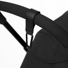 레더 유모차고리 가죽 가방걸이 블랙 카라비너후크