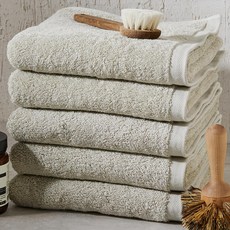 소프트터치 피크닉 수건 120g 30수 면사, 올리브, 5개