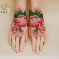 民族風刺繡漏指手腕套 護腕飾品