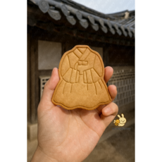 허니버니 여자아이 한복 쿠키커터 쿠키틀 커피박틀 커피클레이 아이싱쿠키 커피박키링, 1개, (A) 7.2 x 7.6cm