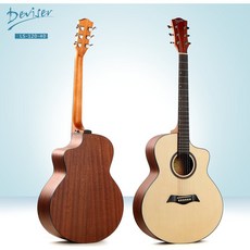 Deviser LS-120N-40 雲杉木合板木吉他 JF桶身缺角民謠吉他 初學入門團購琴, 1個
