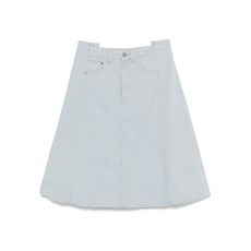 빅토리아베컴 데님 미디 스커트