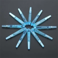 팁교체용 투명 나사산 스템 4.5mm 다트 샤프트 스테인리스 O 링 포함, 11 Blue-45MM