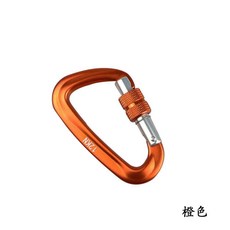 戶外承重安全釦環自動主鎖登山攀巖, 橘色, 1個