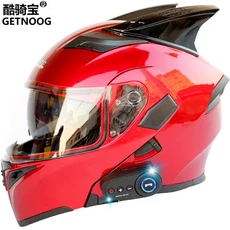 Jiekai 오토바이 풀 헬멧 듀얼 렌즈 블루투스 모토 크로스 안전 DOT 인증 Casco Moto, 01 M, 14 A05