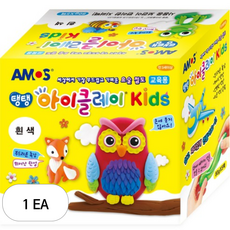 아모스 아이클레이 KIDS 5p, 흰색, 80g, 1세트