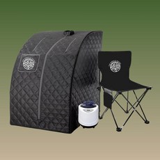 1인용 휴대용 스팀 사우나 텐트 1000W/110V 스팀기 101.6cm x 86.4cm 73.7cm(40 34 29인치), 기본 옵션