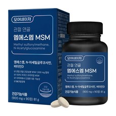 모어네이처 MSM 글루코사민 관절 연골 영양제 엠에스엠 식이유황 90정, 1개, 81g