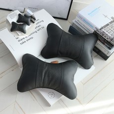 자동차목받침 자동차 목쿠션 차량용 목베개 쿠션, 블랙2개
