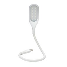 USB小夜燈 護眼LED小燈 三檔調光 觸摸燈 隨身燈 軟管 便攜迷你檯燈, 白色, 白色