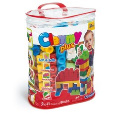 NG出清 Clemmy軟質積木60PCS，幼兒安全軟積木，袋裝方便收納，激發無限創造力, 1個, Multicolor