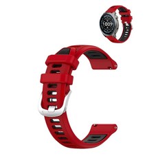 Amazfit Balance 2 스마트워치용 밴드 스포츠 퀵 릴리즈 실리콘 3.8cm(1.5인치) 부드럽고 가볍고 통기성이 좋은 편안한 교체용 스마트워치 스트랩 조절 가능, Red Black