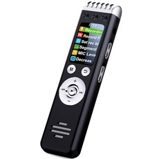 재생 기능이 있는 64GB 음성 녹음기 - EZColoris 컬러 디스플레이 디지털 활성화 오디오 녹음 장치 대학 강의 회의 충전식 배터리 240H