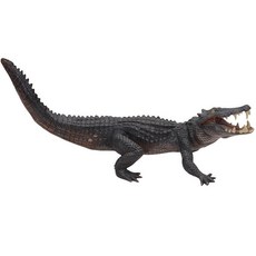 Gemini&Genius 움직일 수 있는 턱이 악어 장난감 25.4cm10인치 길이 야생 동물 세계 대형 사파리 피규어 동물원 모델 놀이 및 디스플레이 아동용 컬렉션 장난, Gemini&Genius 움직일 수 있는 턱이 있는 악