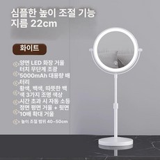 리프트 높이조절 메이크업 led LED 3배, 승강형 22cm-화이트 십배 확대