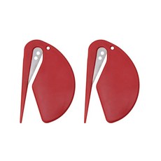 미니 플라스틱 포장지 커터 5 오프너 10 봉투 포장 나이프 로프 레터 76MM 가죽 풀기 색 재봉 라인 안전 절단, Red x 10