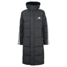아디다스 겨울 남녀공용 오리털 3S 스트라이프 레귤러 핏 롱 다운 코트 JZ8731