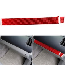 Generic 리얼 탄소 섬유 자동차 대시보드 코파일럿 트림 스트립 패널 커버 내부 스티커 토요타 타코마 2005 2006 2007 2008 2009 2010 2011 2012, Co-pilot 패널 트림 스트립 대시 보관 상자