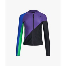 스파이더 SPYDER 여성 프로웹 레터링 로고 집업 래쉬가드 SPHMCNFT272WBLK