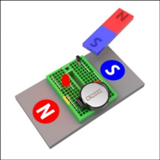 브레드보드 홀센서 자석 극성 탐지기