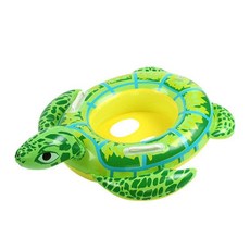 兒童充氣海龜坐圈 小孩游泳圈 戲水圈 充氣式防側翻, 海龜艇, 1個