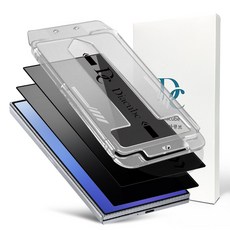 다이아큐브 갤럭시 Z폴드8(와이드) 전면액정 사생활보호 9H 강화유리 초간단 원터치 먼지완벽제거 셀프 부착 키트 (저지문/풀커버) 액정보호필름 2P, 2개