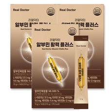 [TV홈쇼핑정품] 리얼닥터 알부민 활력 플러스 난백 액상 아르기닌 타우린 비타민B 에너지, 3개, 14회분