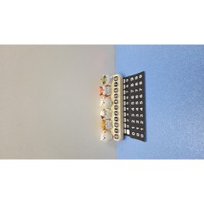 넘버링카 주차번호판 귀여운 햄스터 차량 데스크 인테리어 겸용, 미니 6종, 1세트