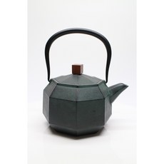 池永鐵工 南部鐵器鑄鐵 八角茶壺 茶具 (綠色) - 日本岩手製泡茶鐵壺, 1個