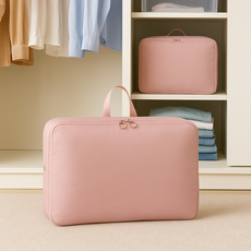 하스몰 대용량 간편 압축 이불 옷 압축 파우치 시즌오프 옷정리, 핑크, 1개