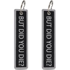 데머리 열쇠고리 오토바이 스쿠터 배낭 수하물 자동차 열쇠고리 및 남성 선물용 태그 부착, Black & Gray, 1개