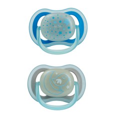 Avent Ultra 夜間安撫奶嘴套裝 2, 6-18個月, 6-18M藍色