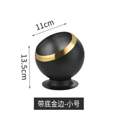 XFH 不鏽鋼防風煙灰缸 創意時尚煙灰缸 酒吧KTV辦公室適用 菸灰缸煙盅, 14帶腳黑鈦, 1個