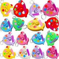 Roaqua 30팩 페인트 미니 팝 피젯 자폐증 감각 생일 생일 파티 선물 학교 교실 성인 및 아동용 선물, Roaqua 30팩 페인트 미니 팝 피젯, 자폐증 감각