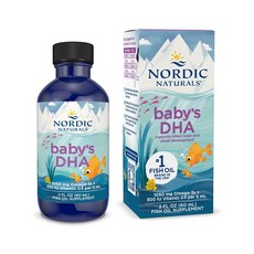 北歐天然 baby's DHA 嬰兒液體魚肝油 1050 mg Omega-3s + 300 IU Vitamin D3, 1個, 60ml