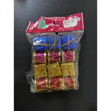 聖誕節 3CM 禮物鼓與禮物盒裝飾掛飾, 1個